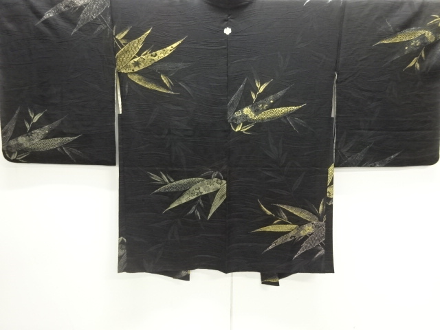 笹模様織り出し一つ紋羽織